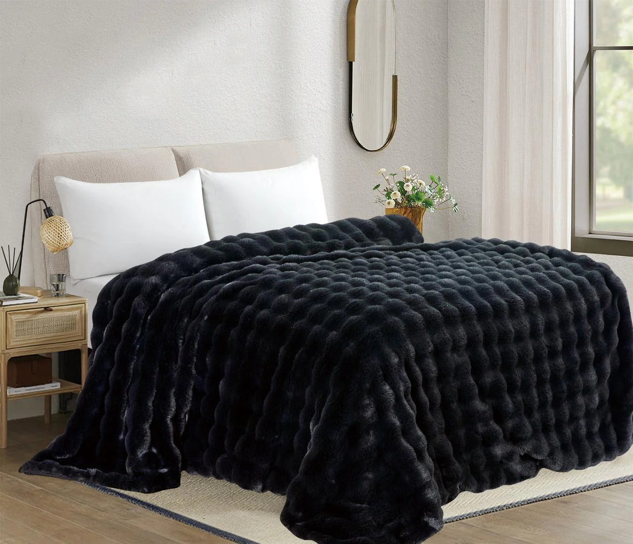 COBIJA MULTIUSOS PIEL DE CONEJO PAGA 1 LLEVA 2  OFERTA ESPECIAL