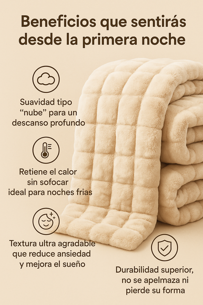 COBIJA MULTIUSOS PIEL DE CONEJO PAGA 1 LLEVA 2  OFERTA ESPECIAL