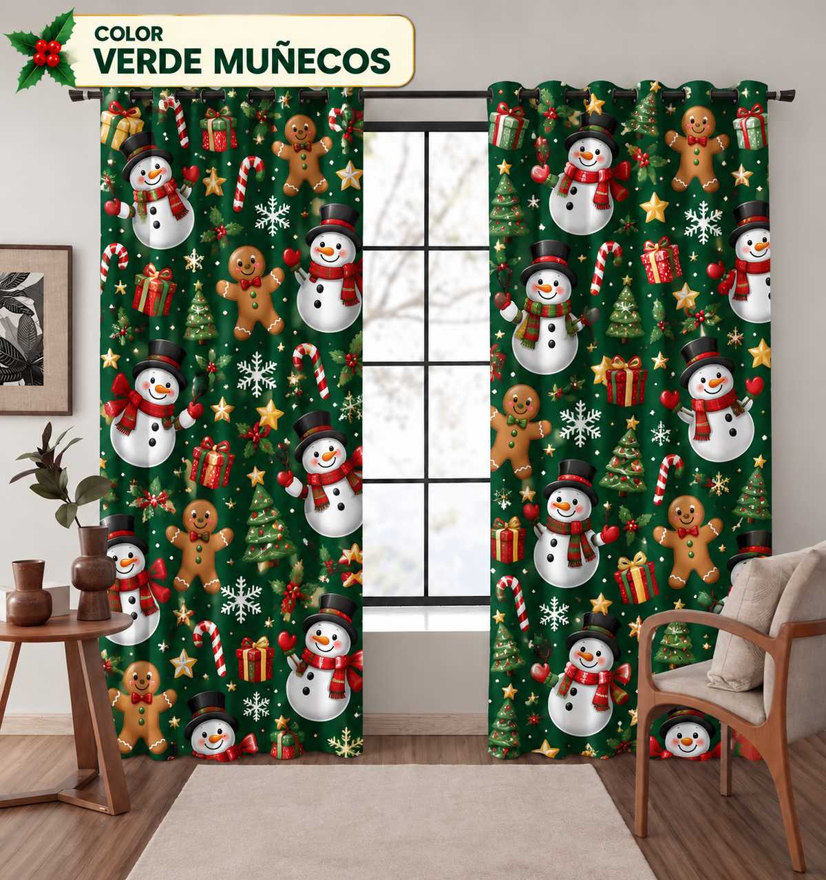 cortinas navideñas