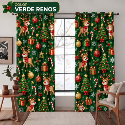 cortinas navideñas